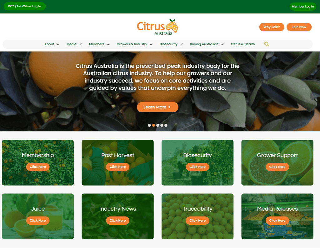 Custom WordPress membership website and event platform for Citrus Australia 13 citrus australia - ballarat web design,ballarat graphic design,web development